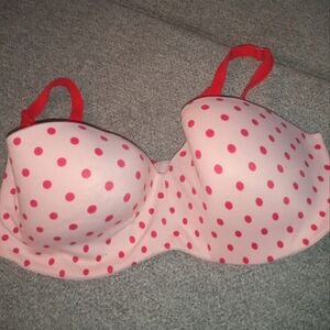 Victoria's Secret Pink and Red Polka Dot Bra
